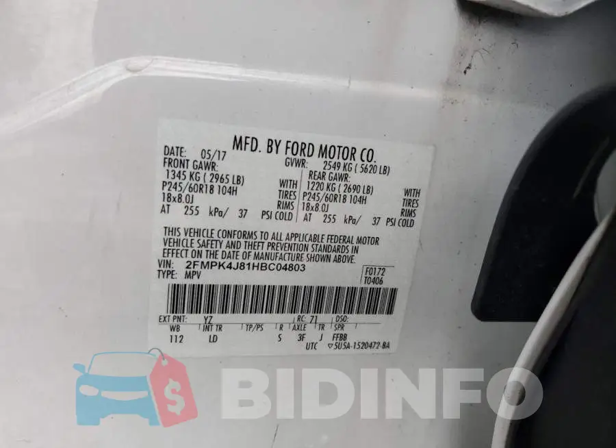 2FMPK4J81HBC04803 Photo# 14
