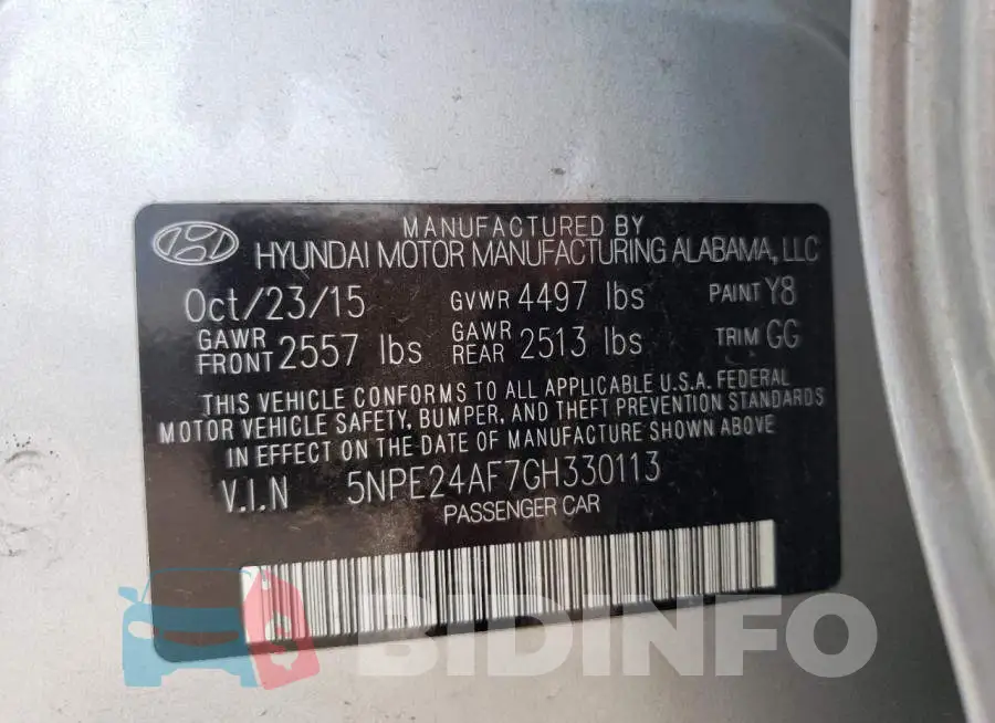 5NPE24AF7GH330113 Photo# 12