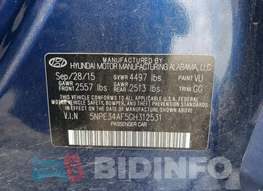 5NPE34AF5GH312531 Photo# 12