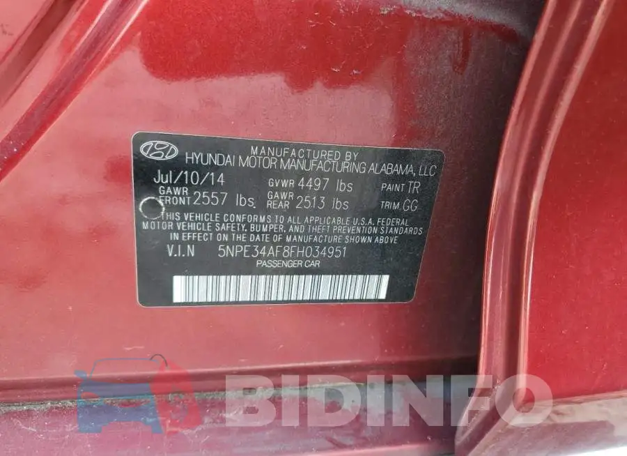 5NPE34AF8FH034951 Photo# 12