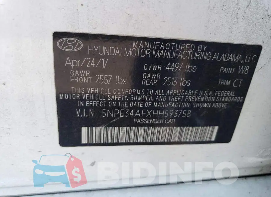 5NPE34AFXHH593758 Photo# 12