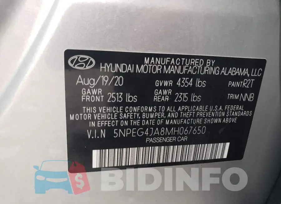 5NPEG4JA8MH067650 Photo# 12