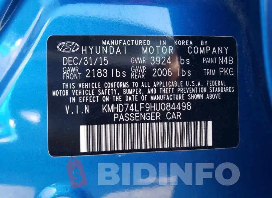 KMHD74LF9HU084498 Photo# 12
