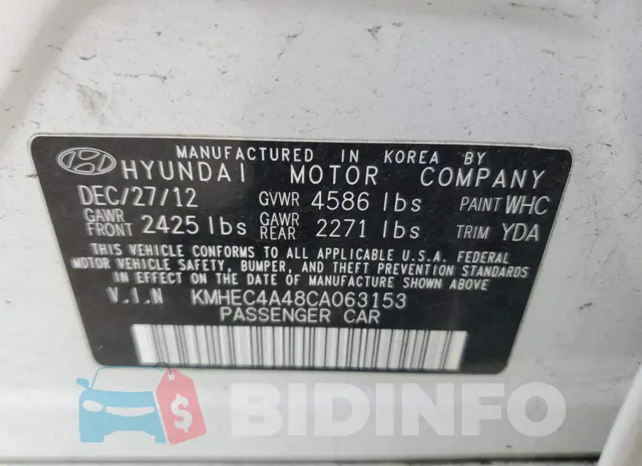 KMHEC4A48CA063153 Photo# 12