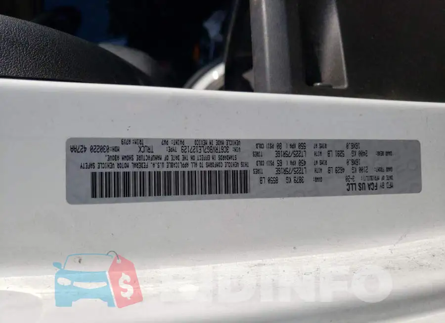 3C6TRVBG7LE127129 Photo# 12