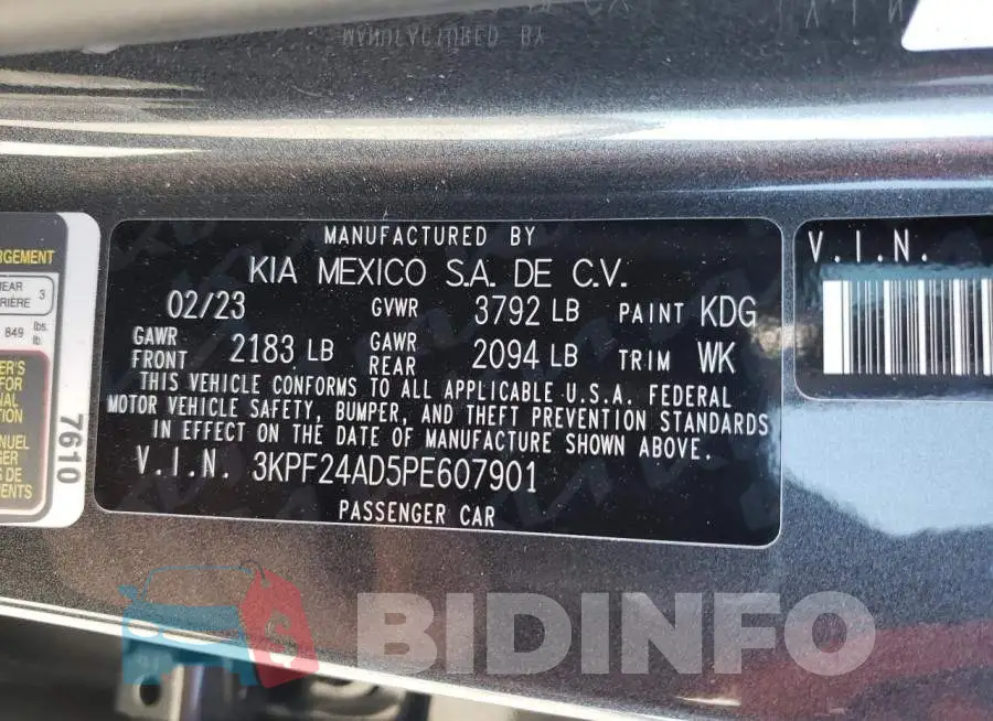 3KPF24AD5PE607901 Photo# 12