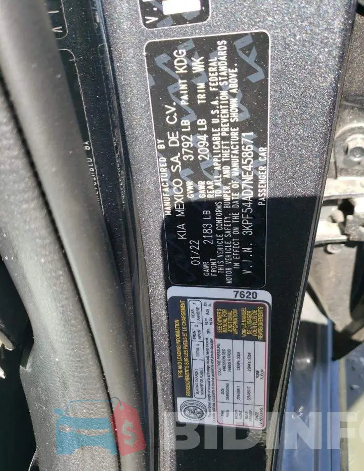 3KPF54AD7NE458671 Photo# 12