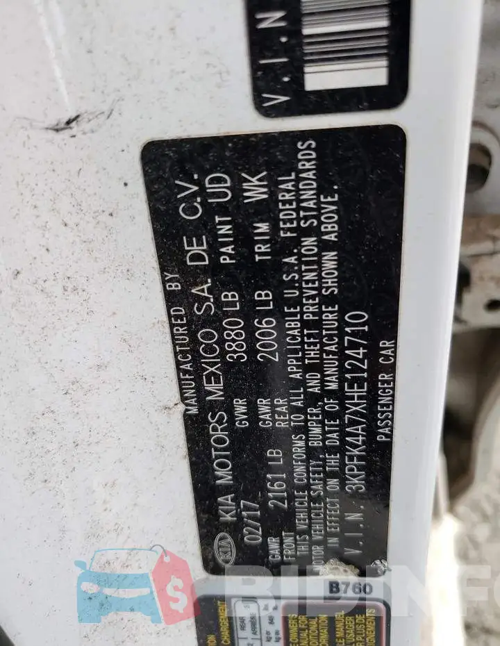3KPFK4A7XHE124710 Photo# 12