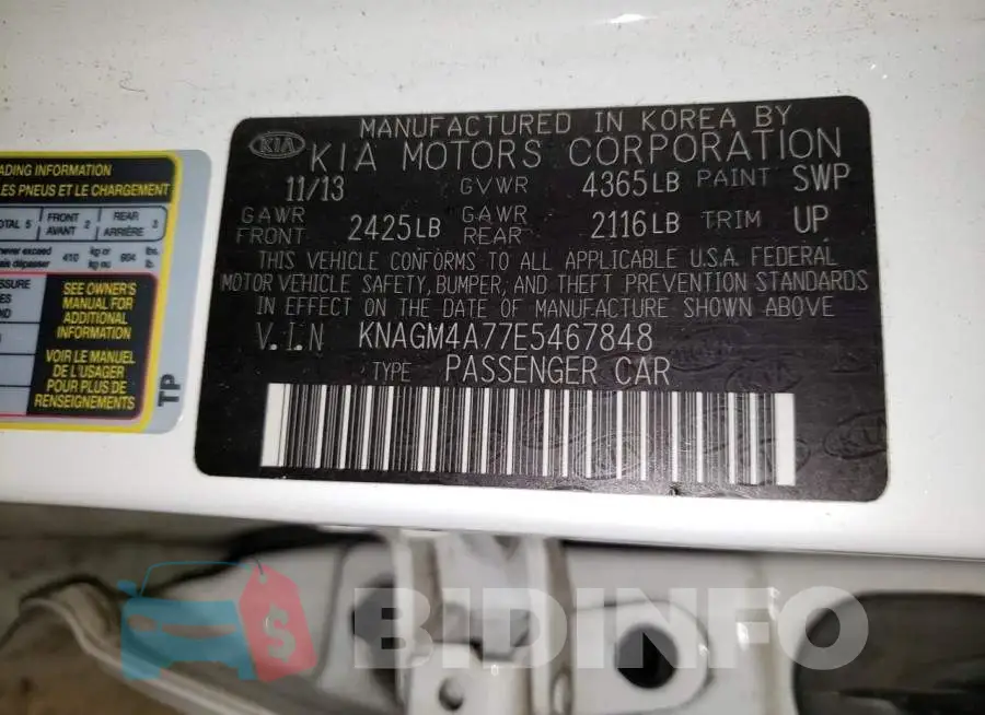 KNAGM4A77E5467848 Photo# 12