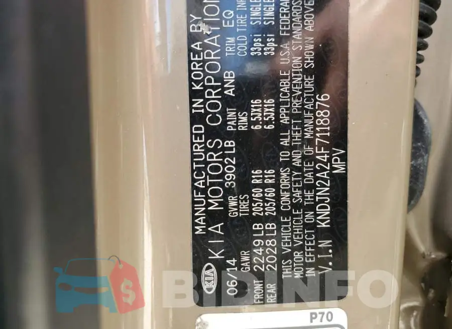 KNDJN2A24F7118876 Photo# 13