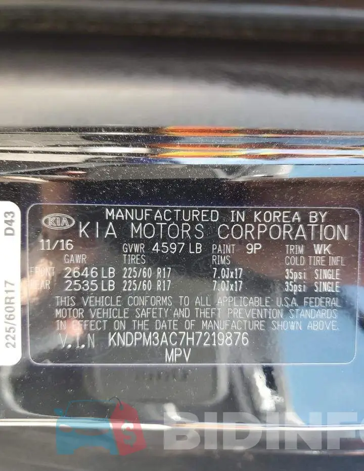 KNDPM3AC7H7219876 Photo# 13