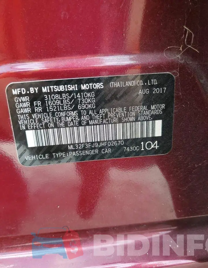 ML32F3FJ9JHF02670 Photo# 12