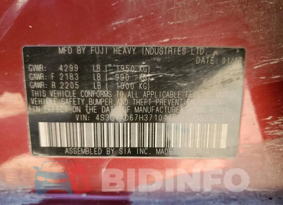 4S3GTAD67H3710176 Photo# 12