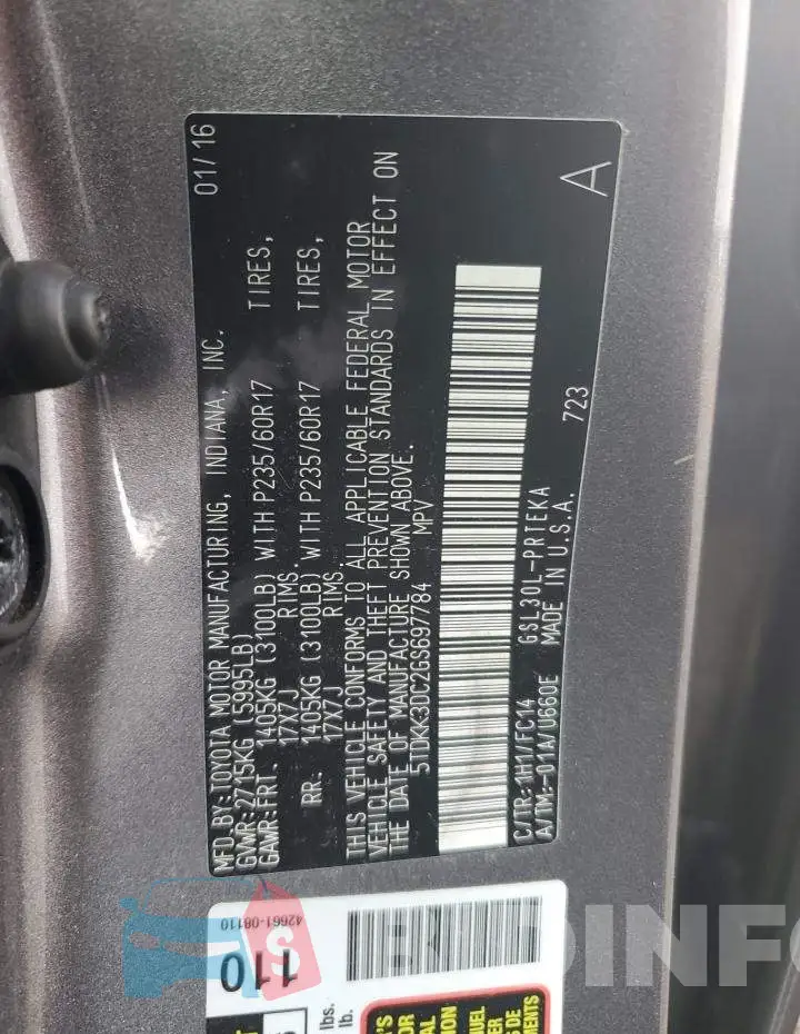 5TDKK3DC2GS697784 Photo# 13