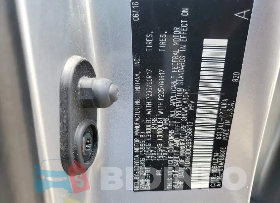 5TDYK3DC2GS756813 Photo# 13