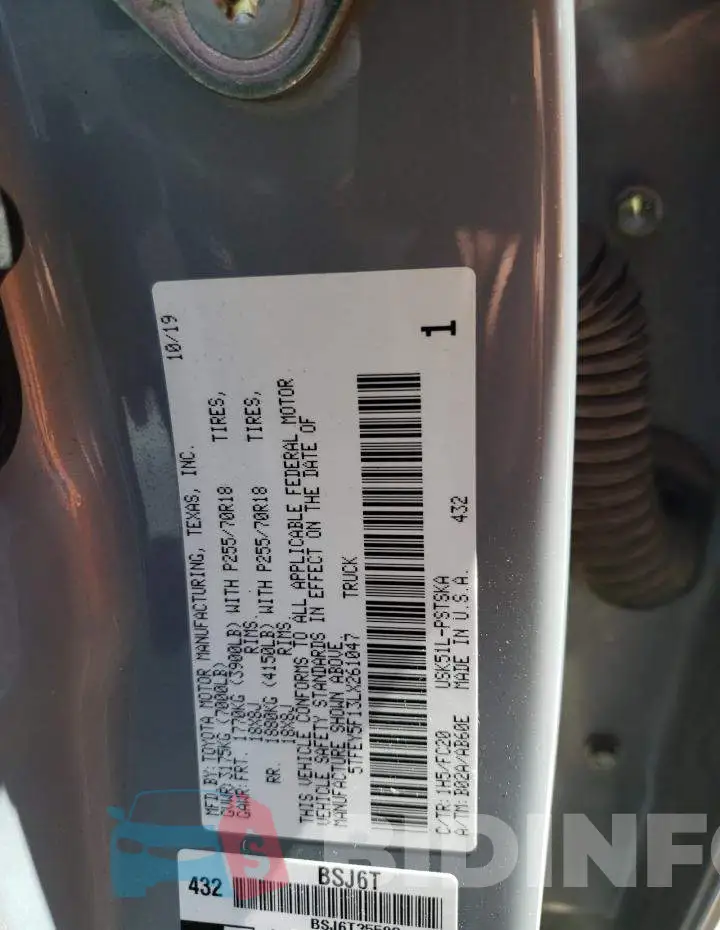 5TFEY5F13LX261047 Photo# 12