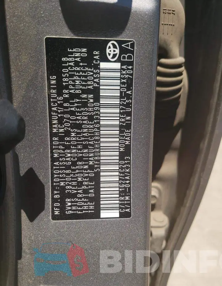 5YFBURHE8HP613390 Photo# 12