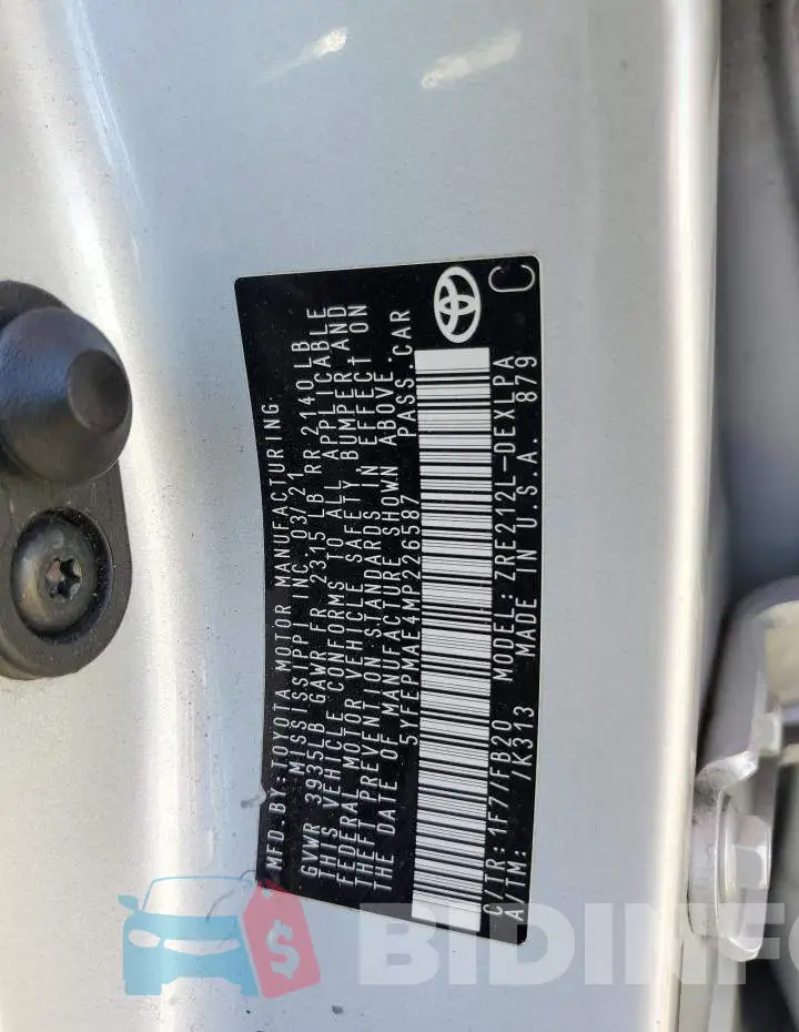 5YFEPMAE4MP226587 Photo# 12