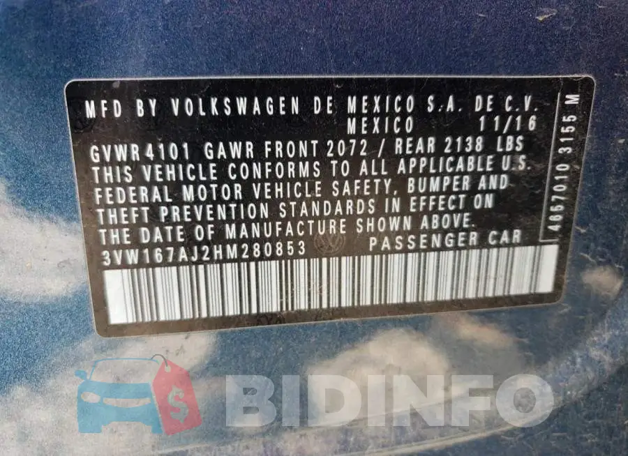 3VW167AJ2HM280853 Photo# 12