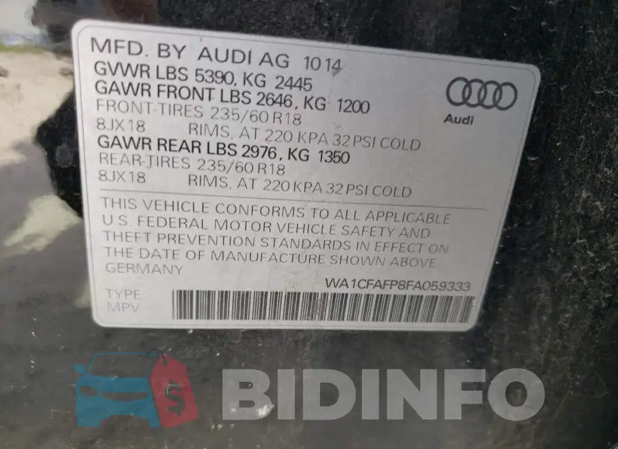 WA1CFAFP8FA059333 Photo# 14