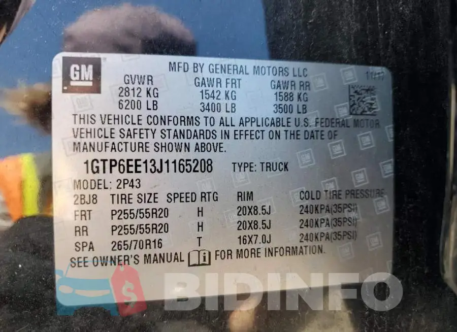 1GTP6EE13J1165208 Photo# 12
