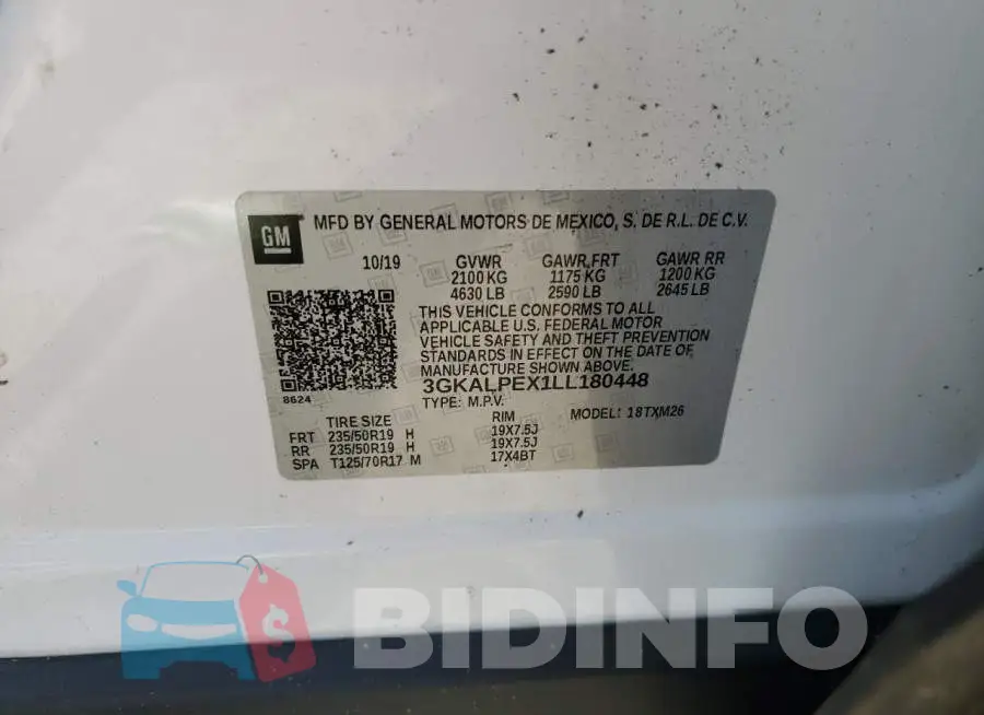 3GKALPEX1LL180448 Photo# 14