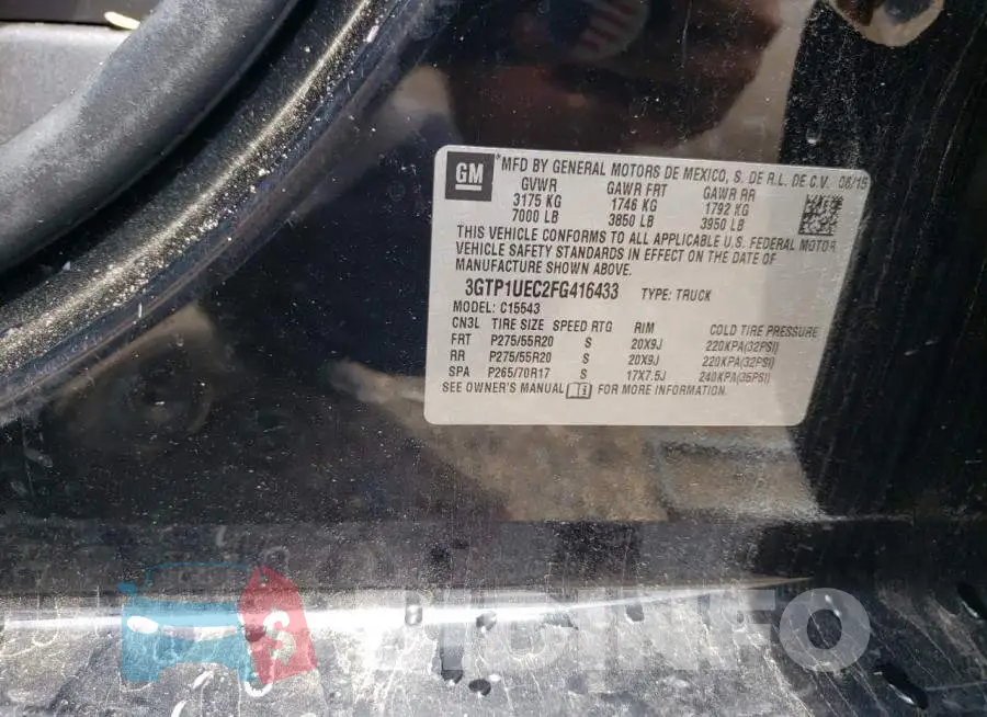 3GTP1UEC2FG416433 Photo# 12