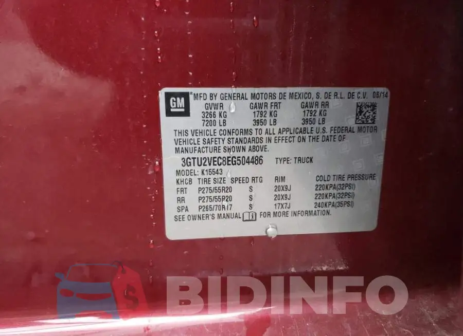 3GTU2VEC8EG504486 Photo# 12