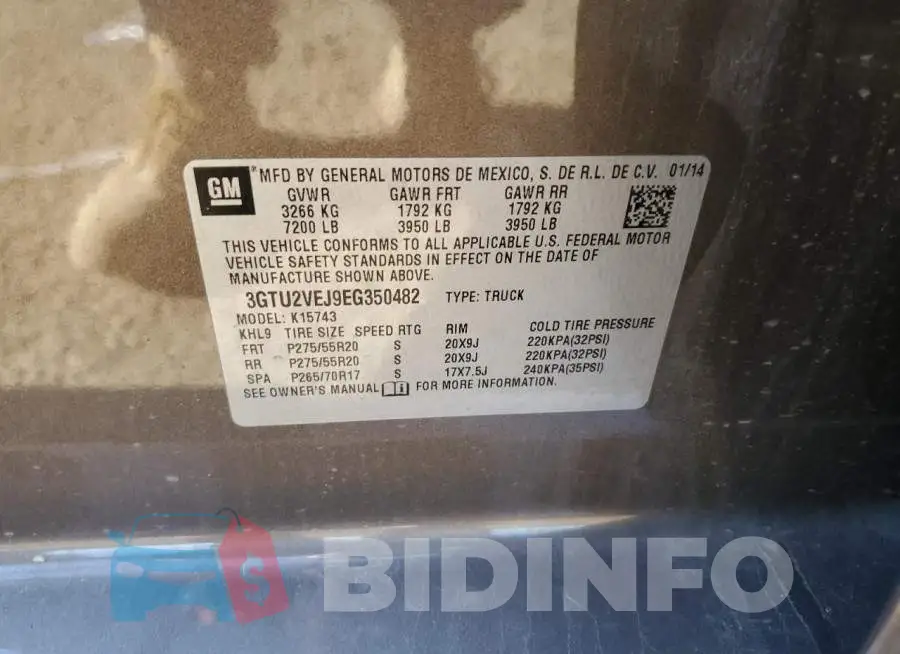 3GTU2VEJ9EG350482 Photo# 12