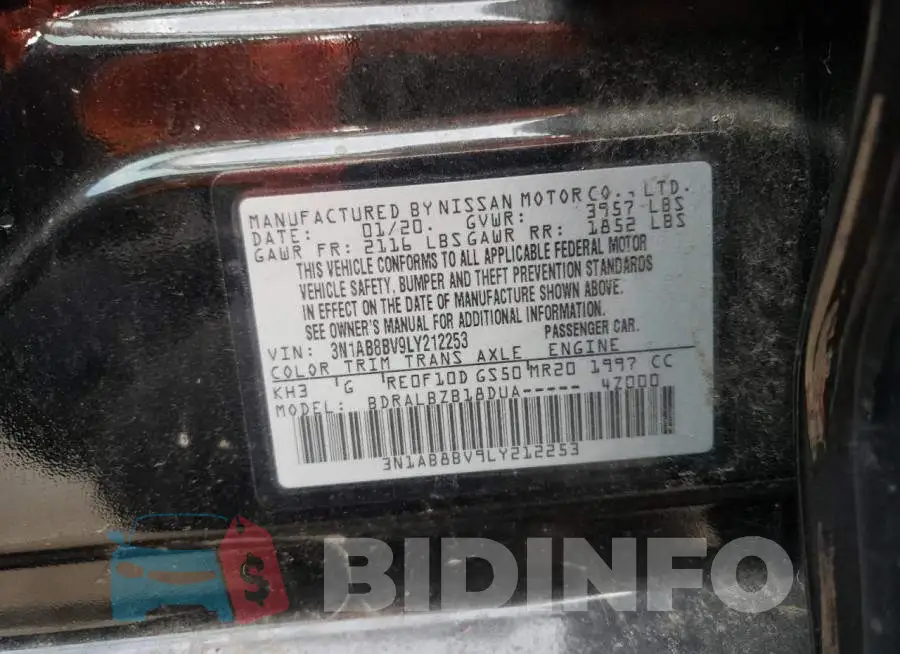 3N1AB8BV9LY212253 Photo# 12
