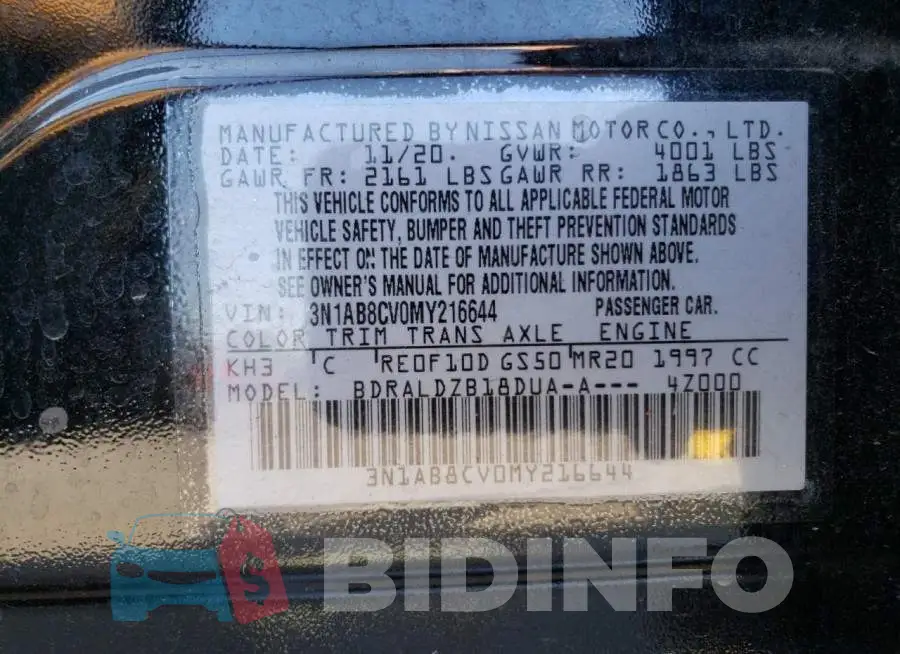 3N1AB8CV0MY216644 Photo# 12