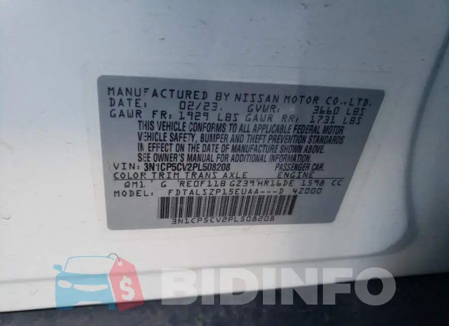 3N1CP5CV2PL508208 Photo# 13
