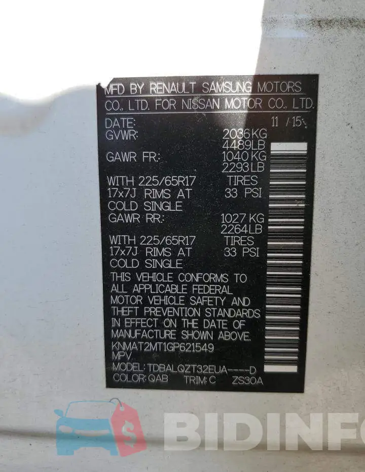 KNMAT2MT1GP621549 Photo# 13