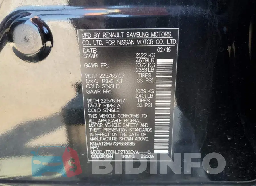 KNMAT2MV7GP658185 Photo# 12