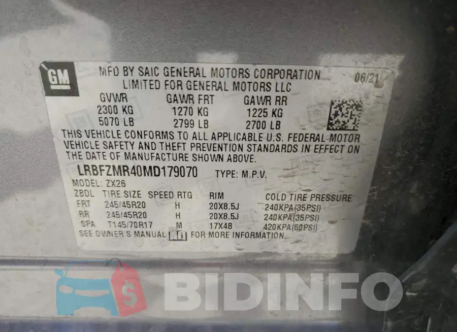 LRBFZMR40MD179070 Photo# 14