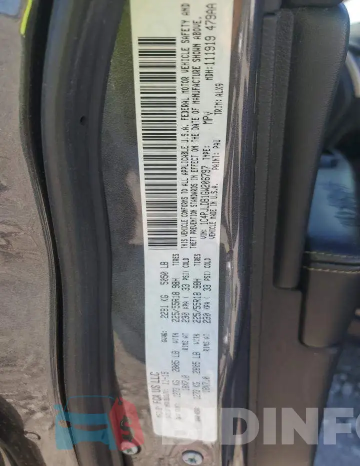 1C4PJLDB1GW206797 Photo# 14