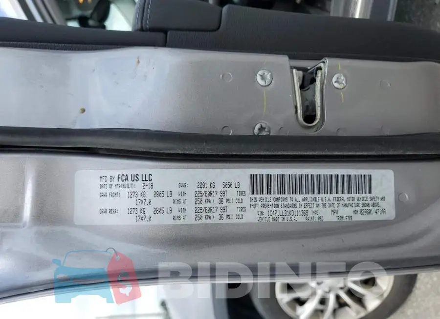 1C4PJLLB1KD111369 Photo# 12