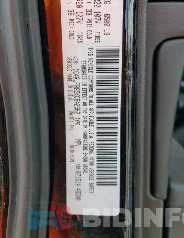 1C4RJFBG5KC842562 Photo# 13
