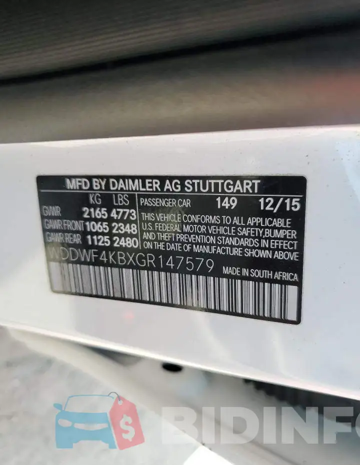 WDDWF4KBXGR147579 Photo# 12