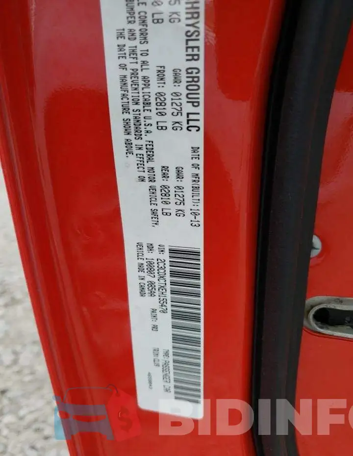 2C3CDXCTXEH155470 Photo# 13