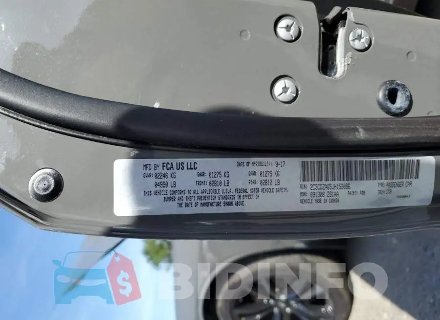 2C3CDZAG5JH153086 Photo# 12