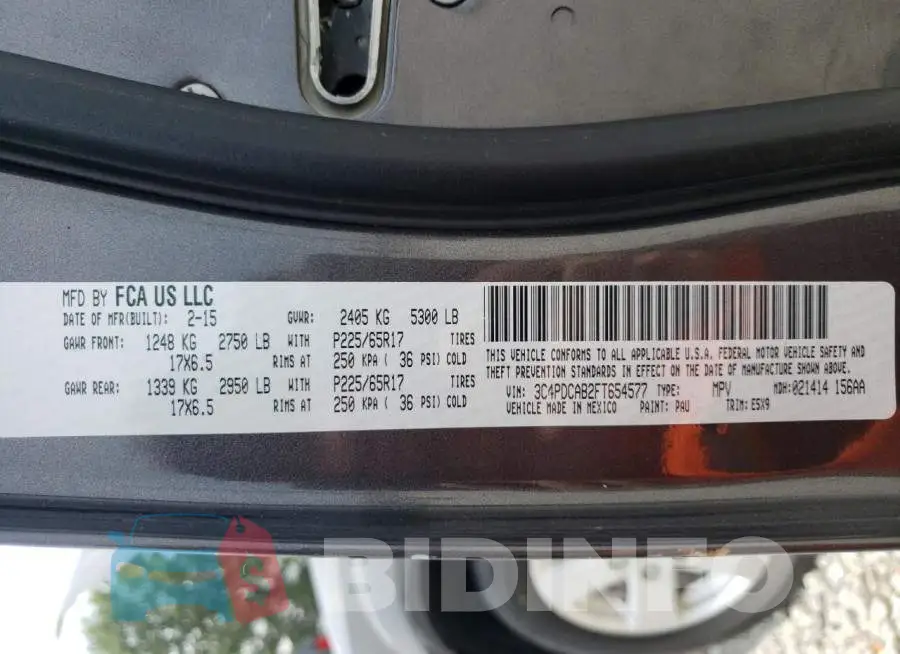 3C4PDCAB2FT654577 Photo# 12