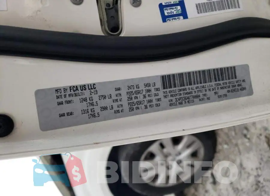 3C4PDCBG4KT700804 Photo# 13