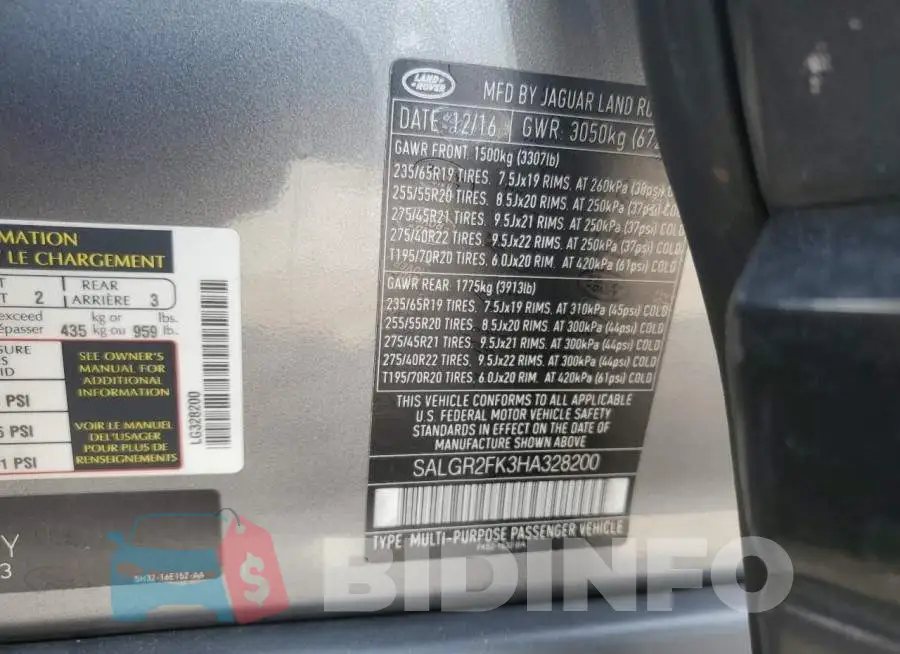SALGR2FK3HA328200 Photo# 14
