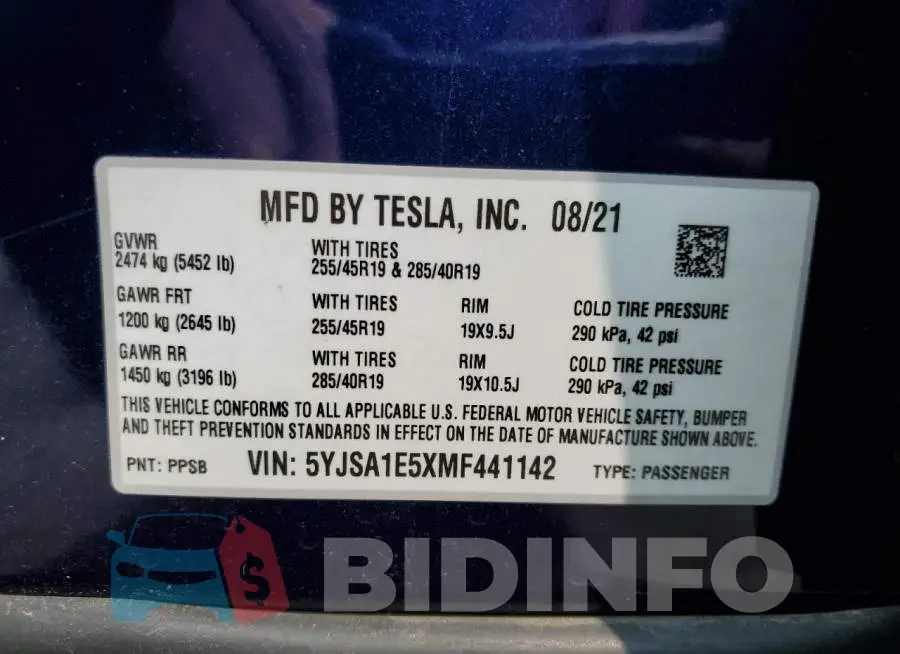 5YJSA1E5XMF441142 Photo# 12
