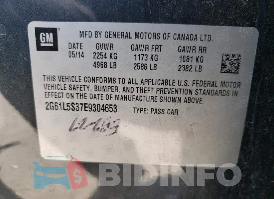 2G61L5S37E9304653 Photo# 12