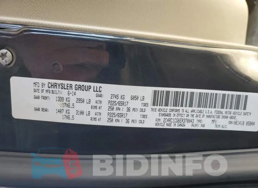 2C4RC1CG6ER378043 Photo# 12