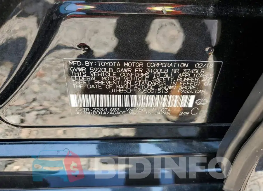 JTHB5LFF7J5001513 Photo# 12
