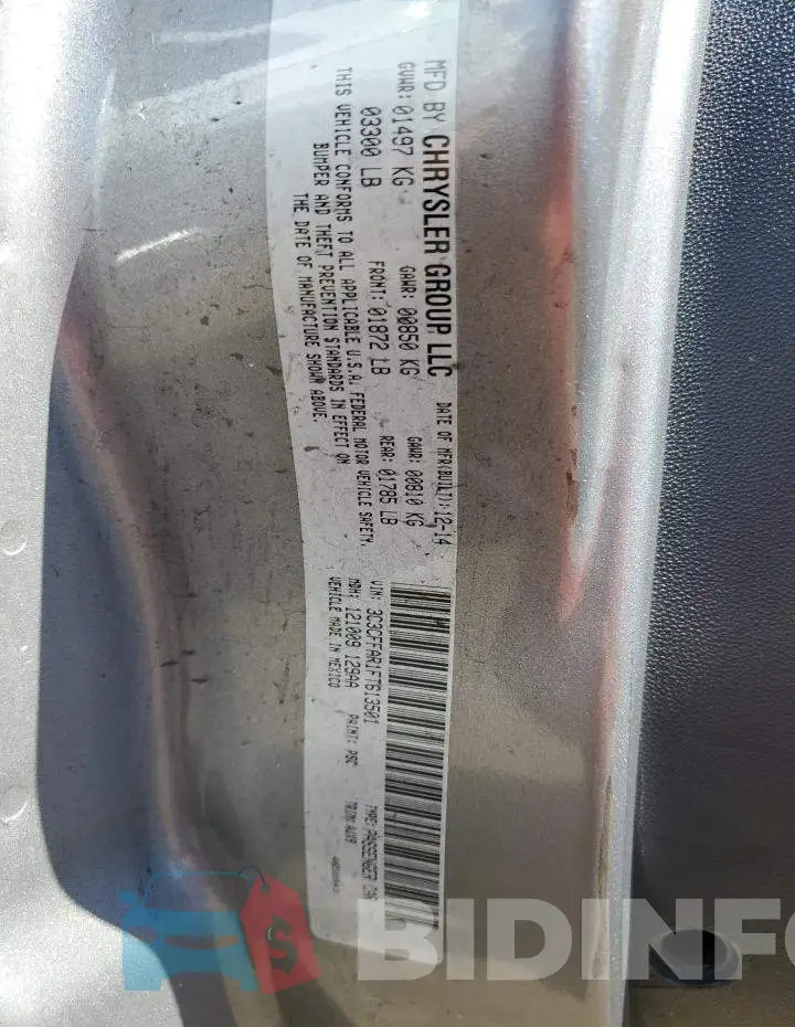 3C3CFFAR1FT613501 Photo# 12