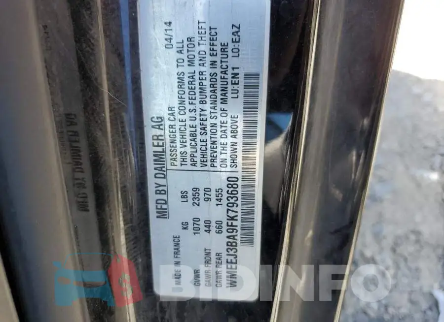WMEEJ3BA9FK793680 Photo# 12